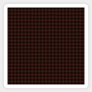 "Winter" Medium Houndstooth by Suzy Hager    Black & Rustic Red Sticker